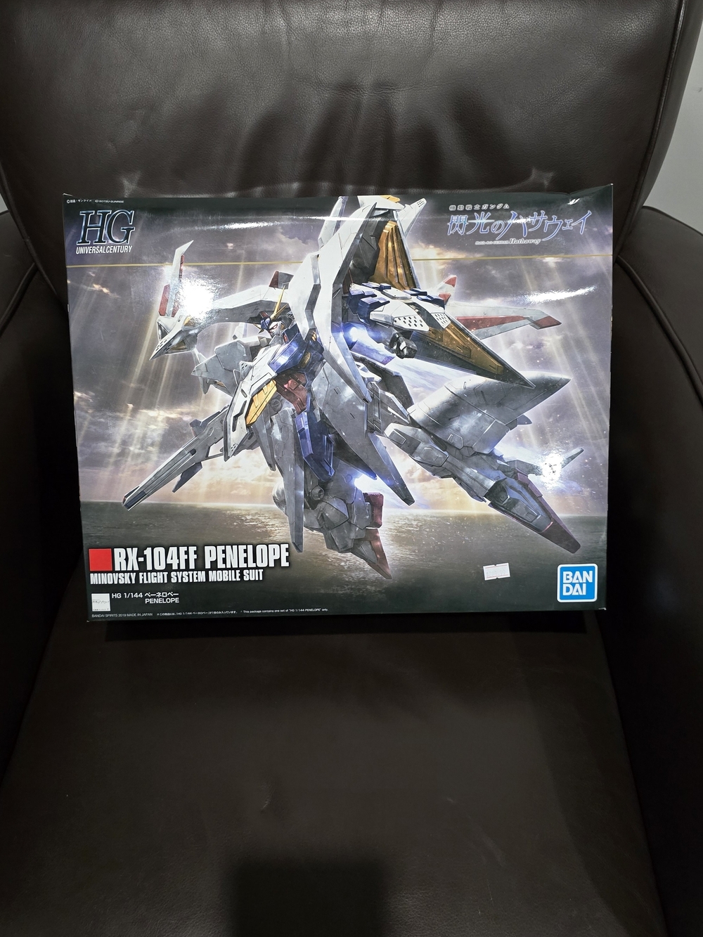 Bandai HG RX-104FF Penelope Model Kit - White & Blue with Gold Accents
